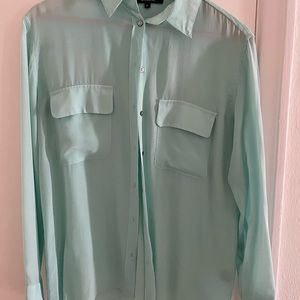 Silk button down blouse